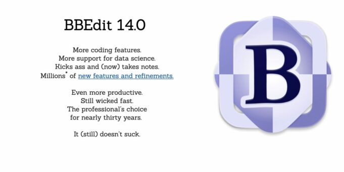 Populární HTML a textový editor BBEdit pro Mac obdržel velkou aktualizaci