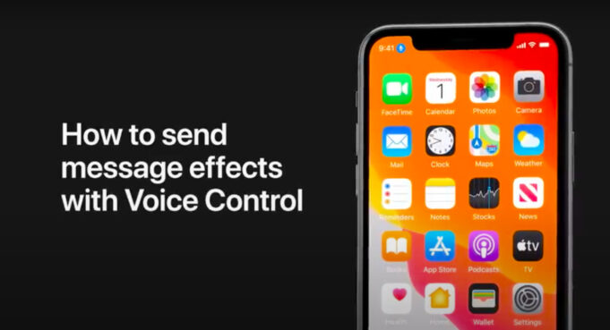 Apple návody – Jak odesílat efekty v aplikaci Zprávy pomocí Voice Control na iPhonu