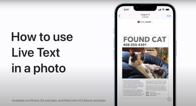 Apple návody – Jak používat funkci živý text na iPhonu a iPadu