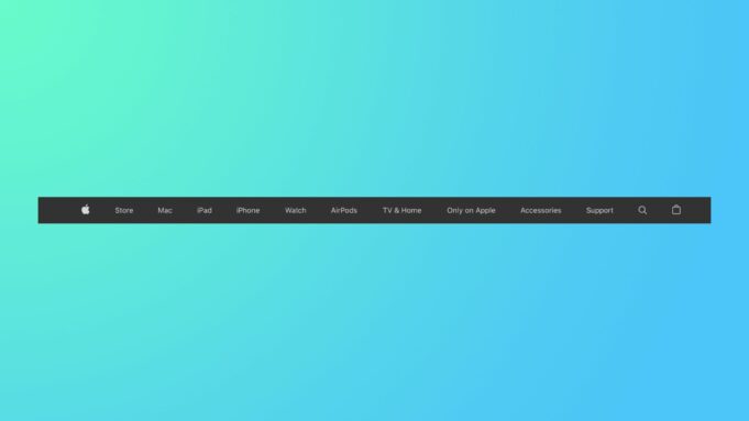 Apple aktualizoval svoji webovou stránku a změnil panel nabídek
