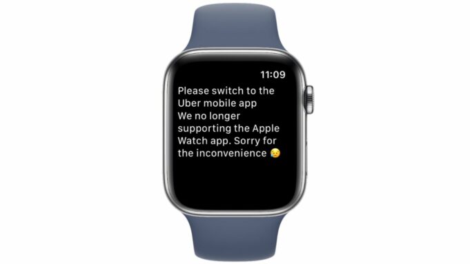 Uber minulý měsíc potichu ukončil podporu své aplikace pro Apple Watch