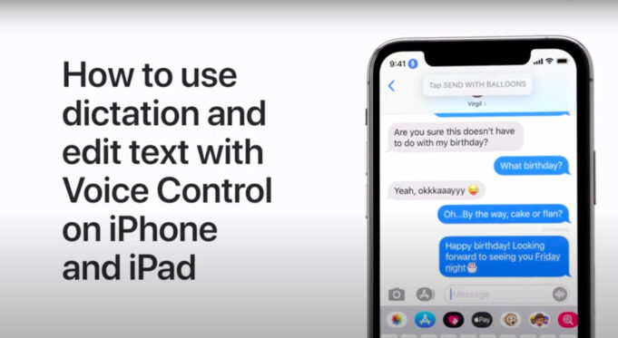 Apple návody – Jak upravovat text pomocí Voice Control na iPhonu
