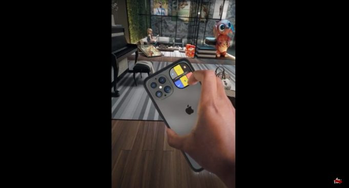 Koncept – iPhone 14 Pro Max s displejem v zadní části zařízení