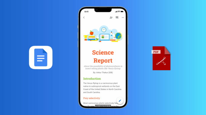 Návod – Jak exportovat dokument Google jako soubor PDF na iPhonu, iPadu a Macu