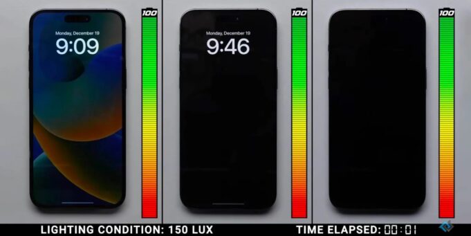 Jak ovlivňuje trvale zapnutý displej na iPhone 14 Pro výdrž baterie?