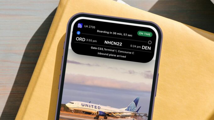 Společnost United Airlines aktualizovala svou aplikaci pro iPhone s podporou pro živé aktivity