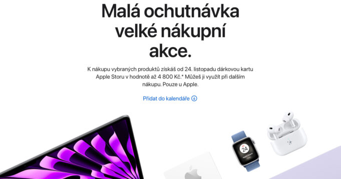 Tyto dárkové karty můžete získat díky nákupní akci Apple