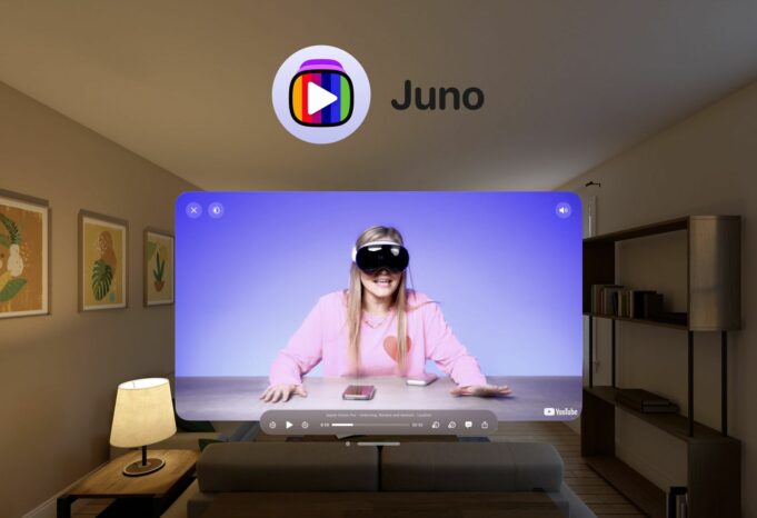 Aplikace Juno for YouTube pro Apple Vision Pro obdržela svou první aktualizaci