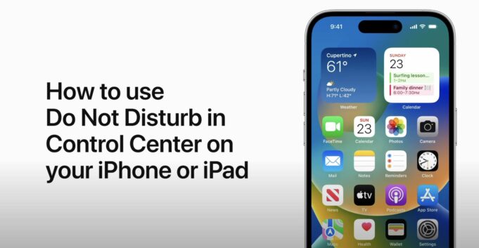Apple návody – Jak používat režim Nerušit v Ovládacím centru na iPhonu nebo iPadu