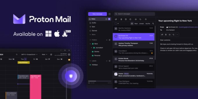Aplikace Proton Mail je nyní k dispozici pro Mac i Windows