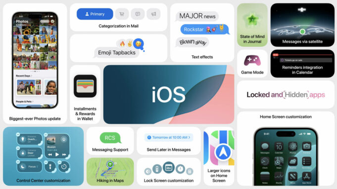 iOS 18, iPadOS 18 a macOS Sequoia obsahuje přepracovanou sekci iCloud pro Účet Apple