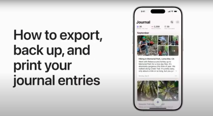 Apple návody – Jak exportovat, zálohovat a tisknout záznamy deníku