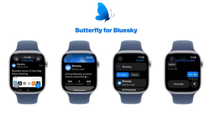 Aplikace Butterfly for Bluesky přináší Bluesky na vaše Apple Watch