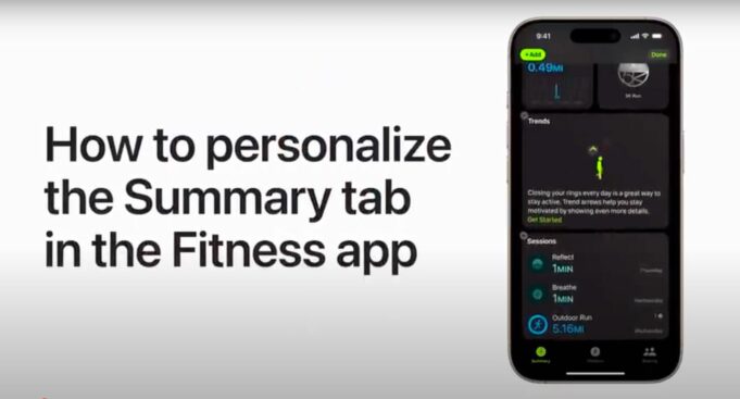 Apple návody – Jak přizpůsobit kartu Souhrn v aplikaci Kondice na iPhonu a iPadu