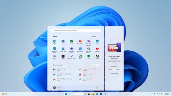 Windows 11 nyní umožňuje přístup k vašemu iPhonu z nabídky Start
