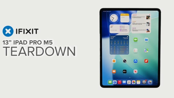 iFixit rozebral nový iPad Pro s čipem M5: pár drobných změn, ale opravy jsou zase o něco snazší