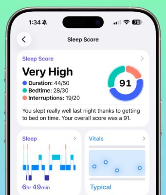 watchOS 26.2 a iOS 26.2 přináší několik změn pro funkci Spánkové skóre