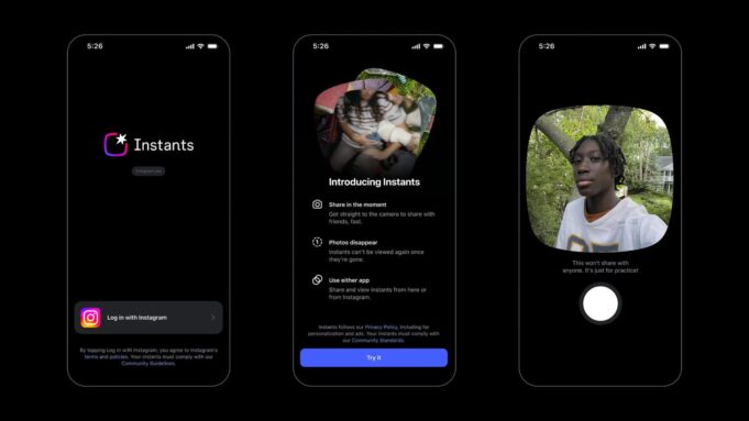 Společnost Meta představila novou funkci Instants pro sociální síť Instagram